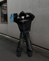 街頭風🛹SHINE PIGMENT重工針織連帽ZIP-UP[三色]