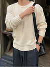 🇰🇷特別質感! 圈圈冷織鎖邊純色長袖KNIT[四色]