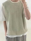CROSS鏤空春夏針織VEST[三色]