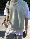 CROSS鏤空春夏針織VEST[三色]