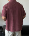 細條紋牛津布短袖SHIRT[四色]