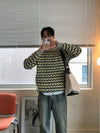 幾何圖形設計針織KNIT[兩色]