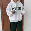 STANFORD刺繡純棉HOODIE[六色]