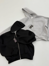 25F/W重磅!⚡️韓系太空棉短版HOODIE ZIP-UP[兩色]