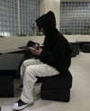 高品質基本款! 廓形純色線條設計棉質HOODIE[九色]