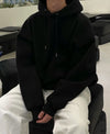 高品質基本款! 廓形純色線條設計棉質HOODIE[九色]
