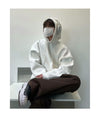 高品質基本款! 廓形純色線條設計棉質HOODIE[九色]