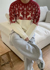 麋鹿半身色彩針織KNIT[三色]