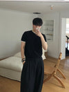 FIT身! 假兩件LAYERING亨利領針織KNIT[四色]
