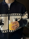 🦌冬日馴鹿翻領針織ZIP-UP[兩色]
