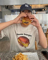 🍔漢堡愛好者🍔CHEESE BURGER印花棉質短袖TEE[三色]