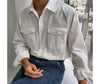 CHINO雙口袋設計長袖SHIRT[三色]