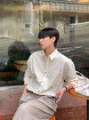 (斯文款!) 棉質口袋長袖SHIRT[八色]