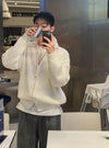 CLEANFIT推薦! 自然領口純色針織ZIP-UP[四色]