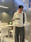 CLEANFIT推薦! 自然領口純色針織ZIP-UP[四色]