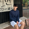 簡約低調! 純色休閒薄長袖針織[三色]