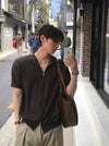 罕見靚款!⚡️編織格圓領短袖DOUBLE ZIP-UP[四色]
