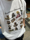 PAWSITIVE印花棉質OVERSIZE短袖TEE[兩色]