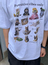 PAWSITIVE印花棉質OVERSIZE短袖TEE[兩色]