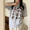 PAWSITIVE印花棉質OVERSIZE短袖TEE[兩色]