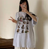PAWSITIVE印花棉質OVERSIZE短袖TEE[兩色]