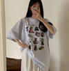 PAWSITIVE印花棉質OVERSIZE短袖TEE[兩色]