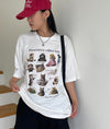 PAWSITIVE印花棉質OVERSIZE短袖TEE[兩色]