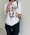 PAWSITIVE印花棉質OVERSIZE短袖TEE[兩色]