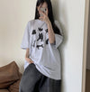 BLACK CAT印花棉質OVERSIZE短袖TEE[兩色]