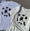 BLACK CAT印花棉質OVERSIZE短袖TEE[兩色]