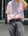 店主推薦! 心機STRIPE休閒短袖SHIRT[四色]