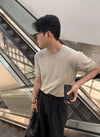 簡約+1❕立體刻線短袖KNIT[五色]