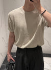 簡約+1❕立體刻線短袖KNIT[五色]