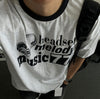 HEADSET MELODY印花棉質短袖TEE[四色]