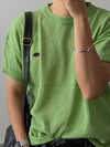 🌿FRESH! 清新小鐵片薄款短袖針織[五色]