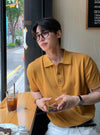 (輕熟穩重感) LINEN純色翻領POLO TOP[九色]