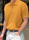 (輕熟穩重感) LINEN純色翻領POLO TOP[九色]