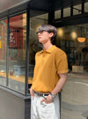 (輕熟穩重感) LINEN純色翻領POLO TOP[九色]