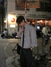 ROTATE直間條短版長袖SHIRT[兩色]