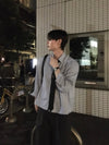 ROTATE直間條短版長袖SHIRT[兩色]