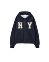 NY貼片廓形連帽ZIP-UP[三色]