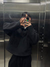 (新增黑色!🔥) 暗粉短版針織HOODIE[兩色]