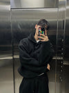 (新增黑色!🔥) 暗粉短版針織HOODIE[兩色]