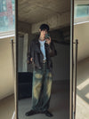 (設計師高品質款) KNIGHT層次感LEATHER JACKET[兩色]