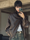 (設計師高品質款) KNIGHT層次感LEATHER JACKET[兩色]