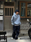 立體版型! WOOL簡約純色廓形連帽衛衣[三色]