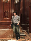 🍷ROMEO緞面氣質HALF-ZIP長袖TOP[三色]