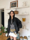 (設計師高品質款) KNIGHT層次感LEATHER JACKET[兩色]