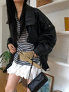 (設計師高品質款) KNIGHT層次感LEATHER JACKET[兩色]