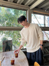 🇰🇷特別質感! 圈圈冷織鎖邊純色長袖KNIT[四色]